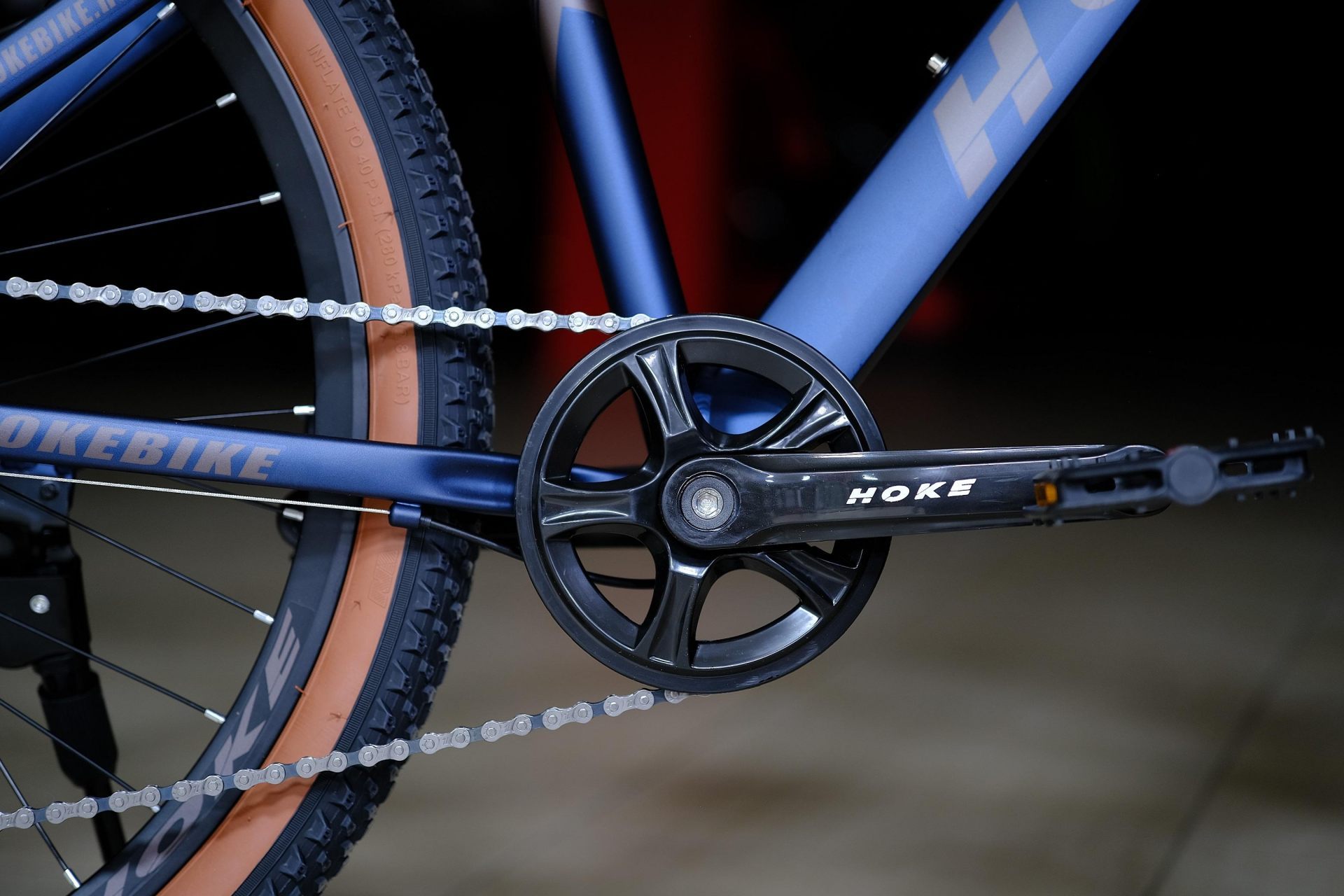 Система (шатун) сталь 36T
 HOKE ONE WAY 26 матовый синий-коричневый